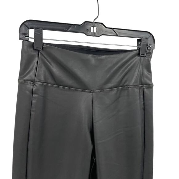 Athleta All Over Gleam Faux Leather Black Pull On High Rise Leggings Small - Picture 3 of 8